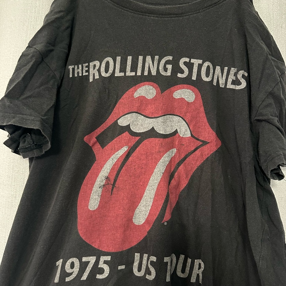 The Rolling Stones Black and Red Graphic Tee